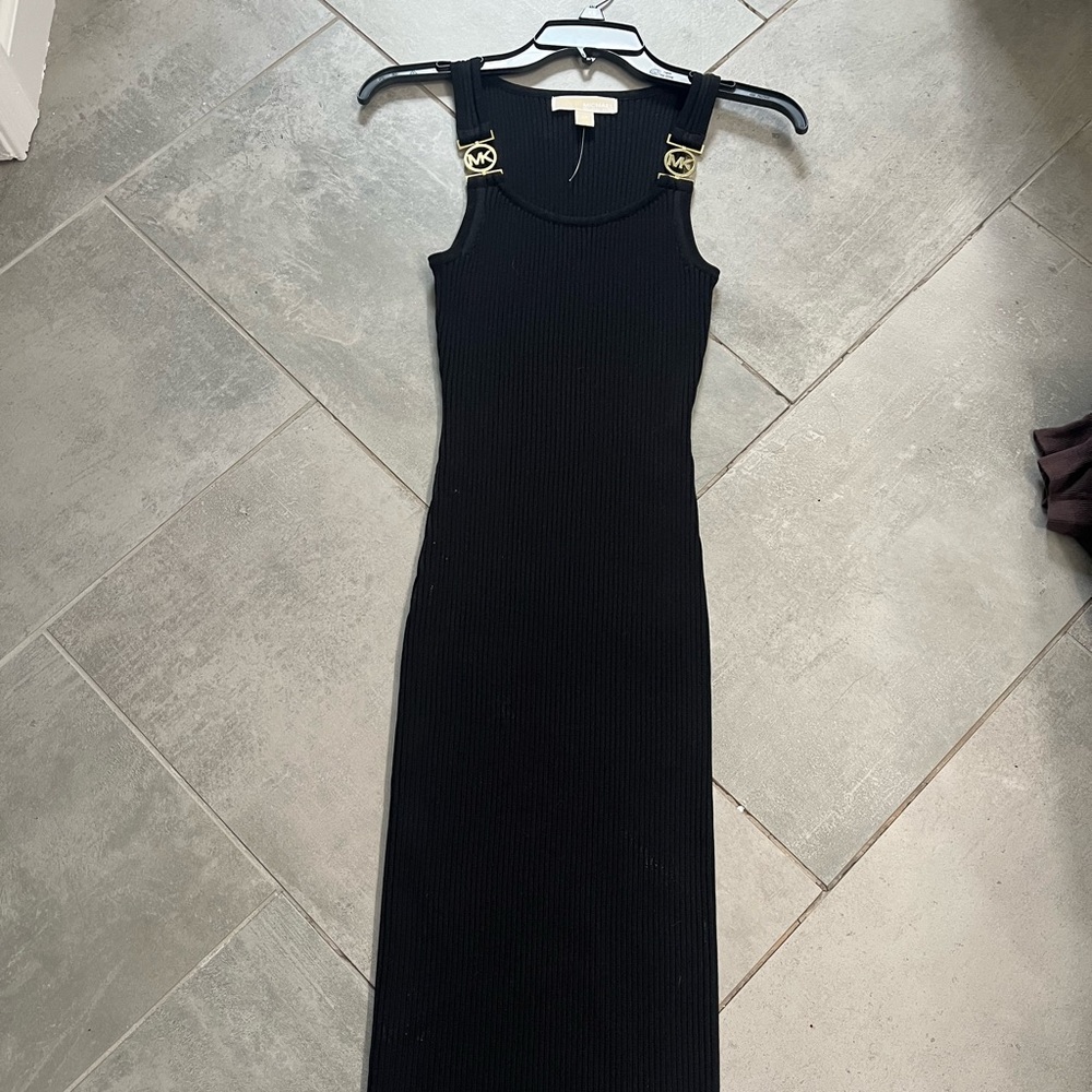 MICHAEL Michael Kors Black Midi Dress